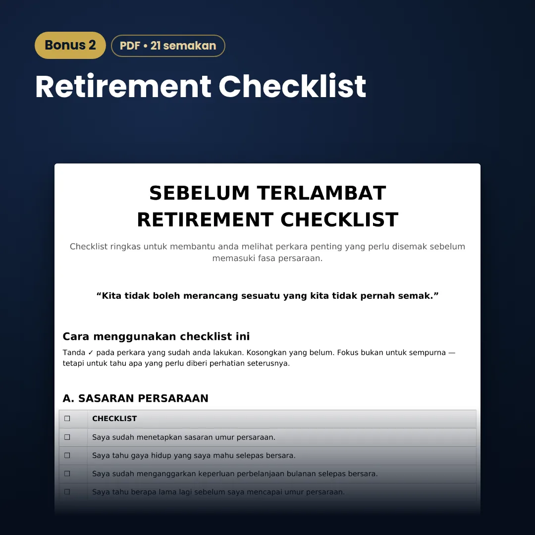 Retirement Checklist Sebelum Terlambat (PDF)