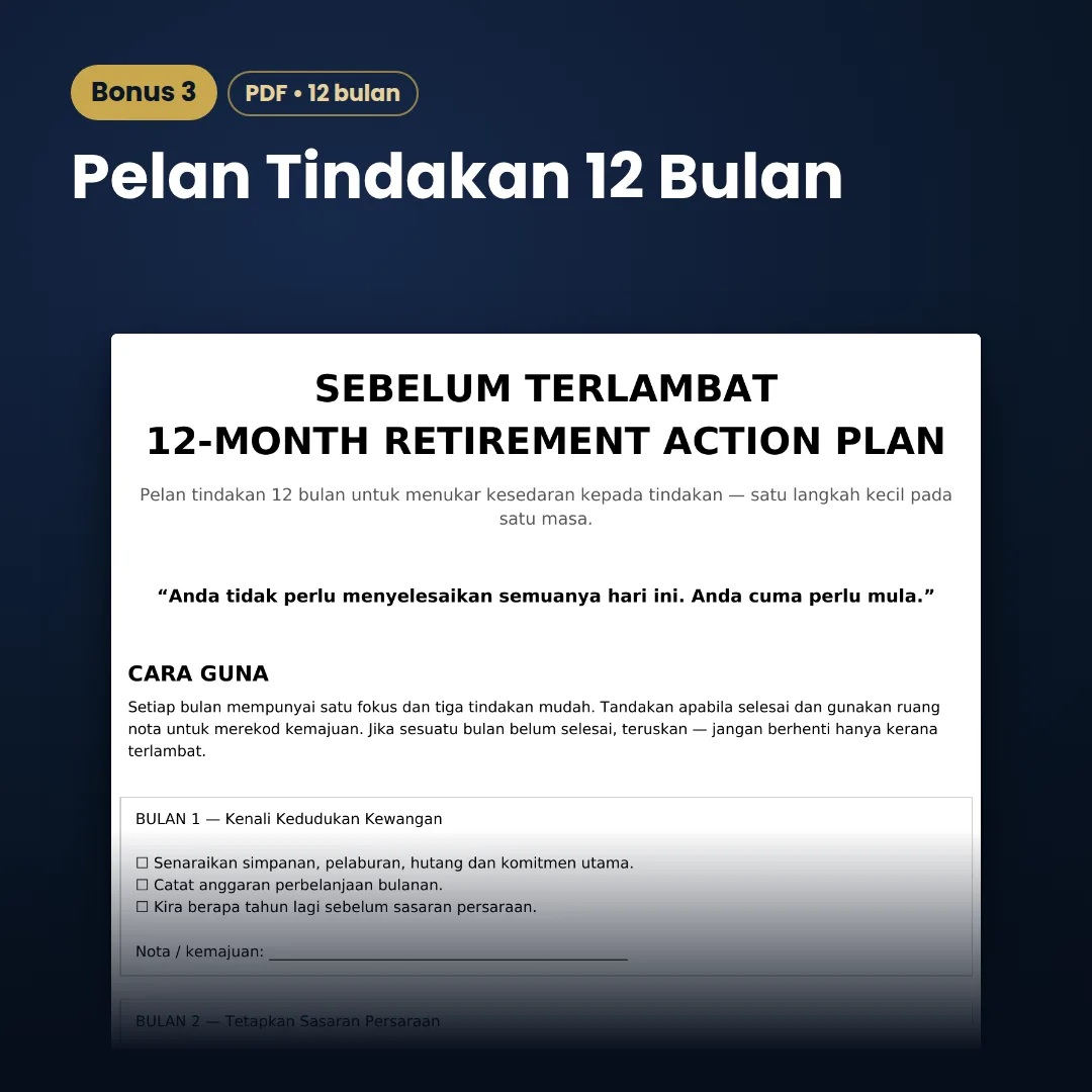 12-Month Retirement Action Plan Sebelum Terlambat (PDF)